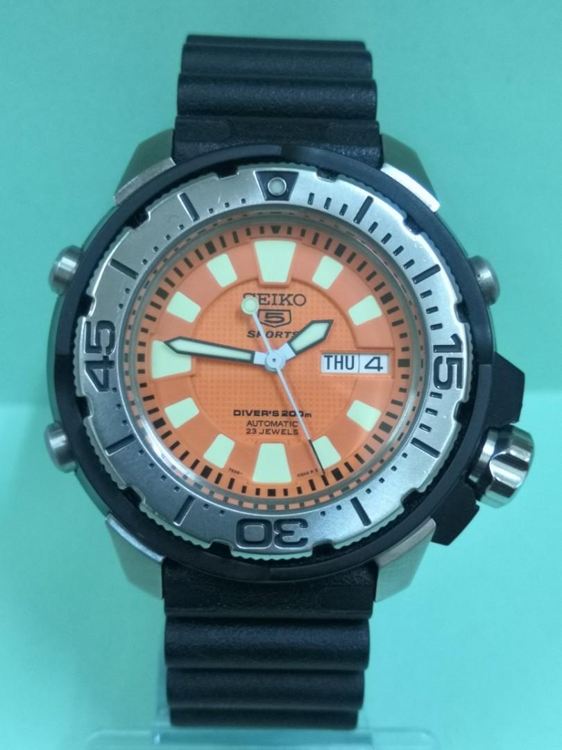 SEIKO FRANKENMONSTER Model : SKZ249K1 Automatic 7S36-02S0, Men's Fashion,  Watches & Accessories, Watches on Carousell