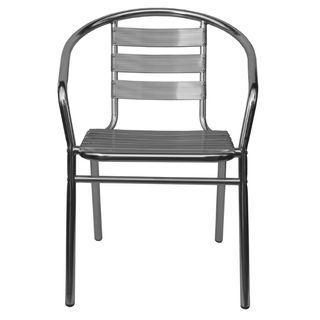 Sumo ACA-103DLX Deluxe Aluminum Outdoor Chair (Silver), Cafe chair, Restaurant Furniture, cafeteria chair