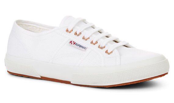 superga classic white rose gold