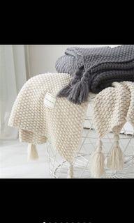 Tassel Wool Knitted Blankets
