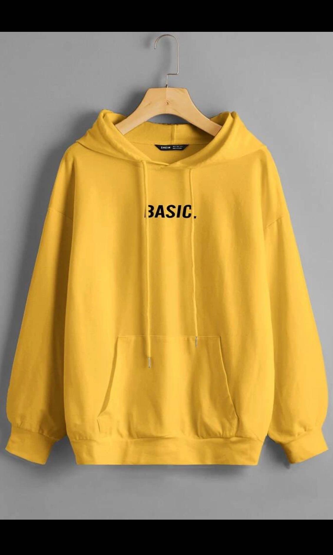 yellow hoodie shein