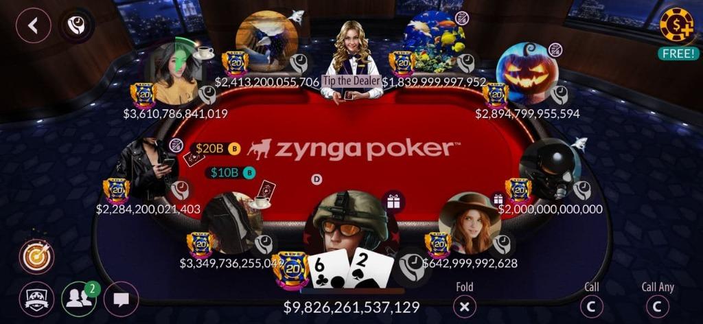 Zynga poker table gifts