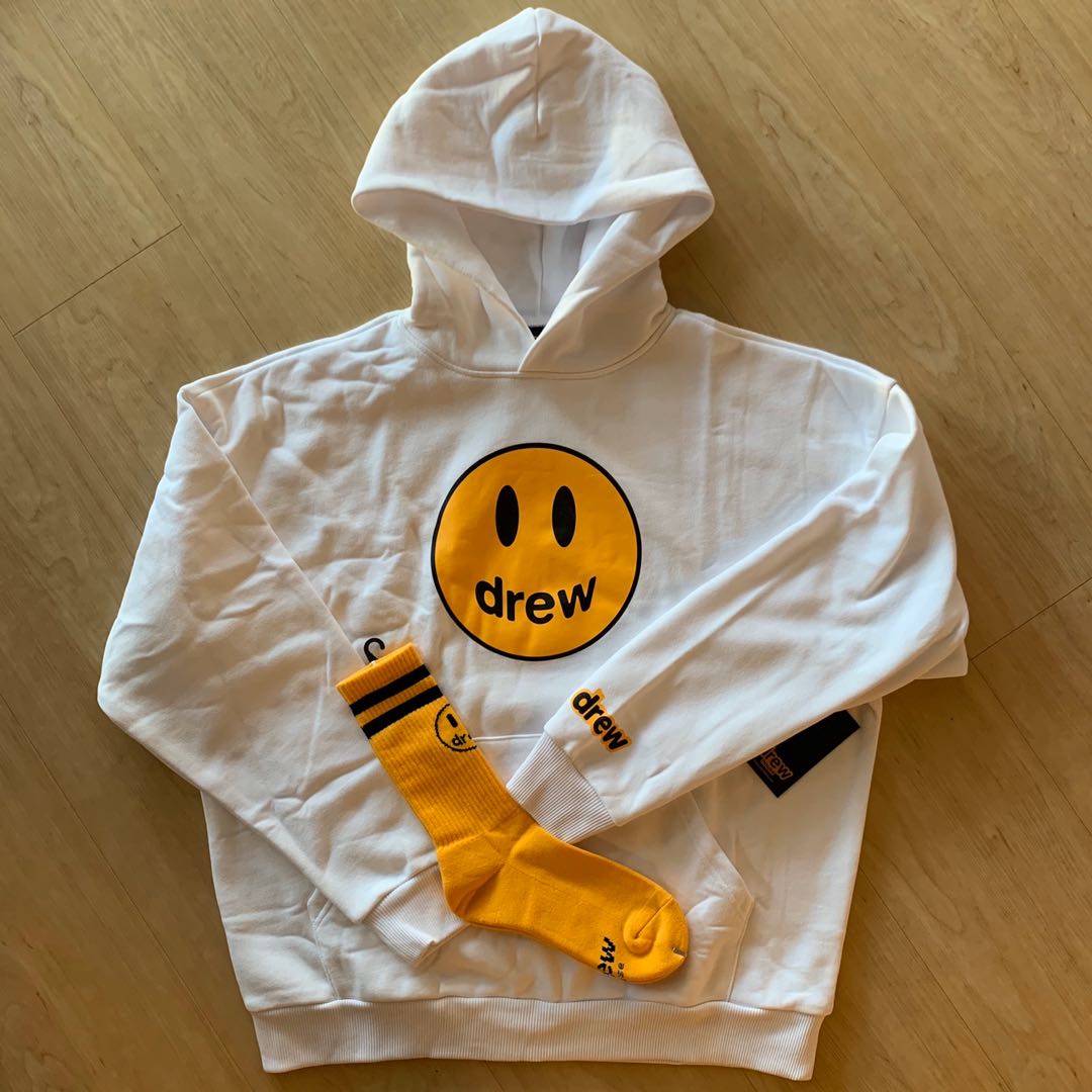 Drew House Mascot Hoodie White Men s Fashion Tops Sets