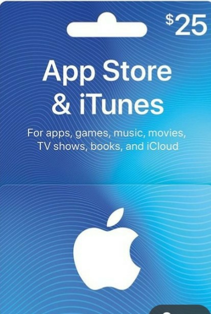 $25 Apple iTunes gift card