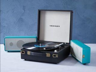 Crosley Snap Vintage Retro Style USB Portable Briefcase Turntable Vinyl Record Player Recorder