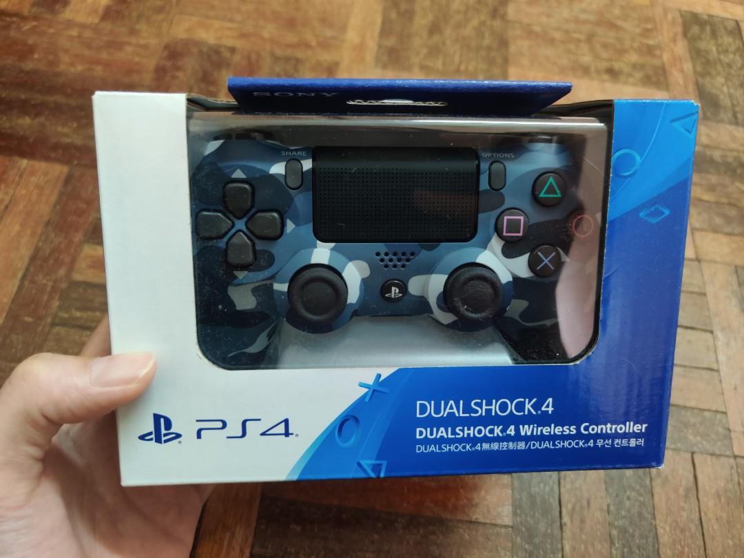 ps4 dualshock controller blue camouflage