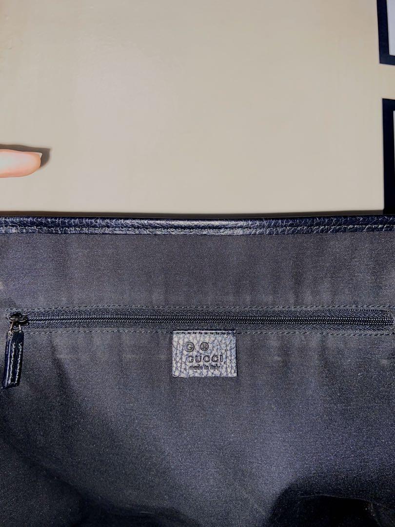 Gucci GG Logo Canvas and Leather Large Tote Bag 211525, Luxury 