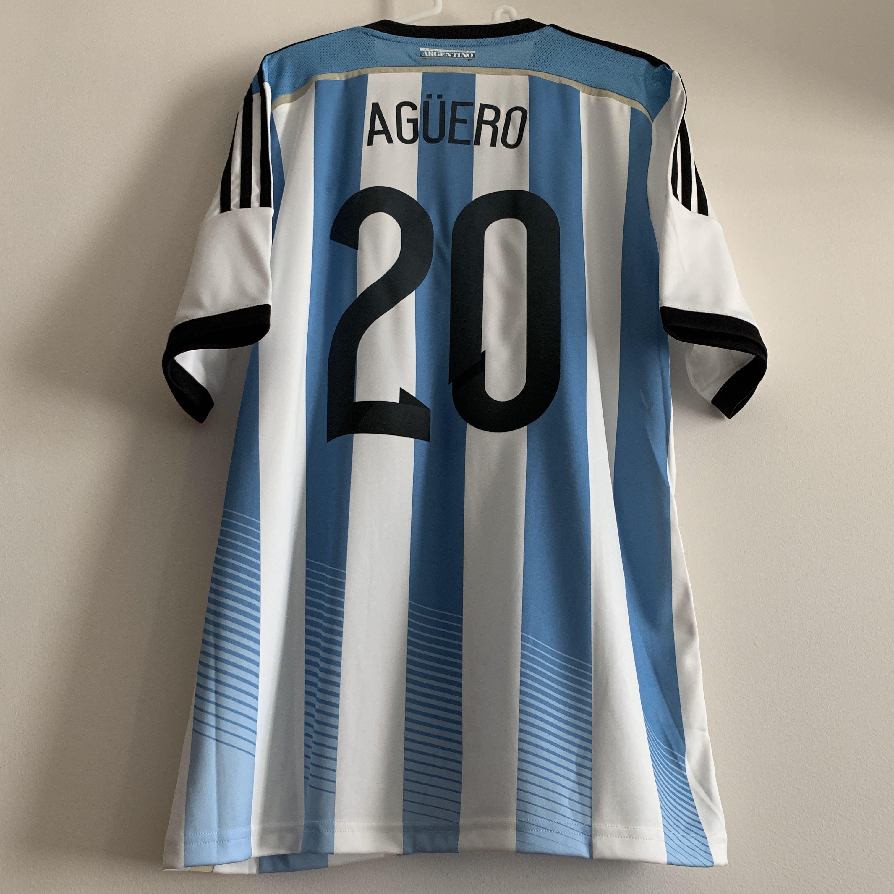 BNWT Argentina World Cup 2014 Home Jersey with 'Aguero ...