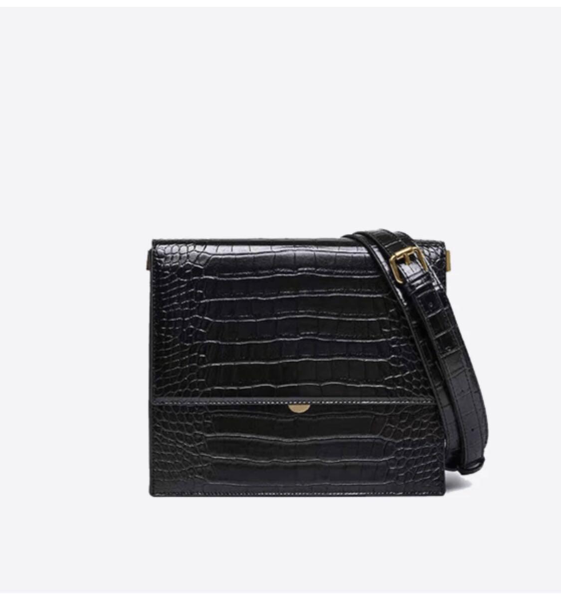 mock croc cross body bag