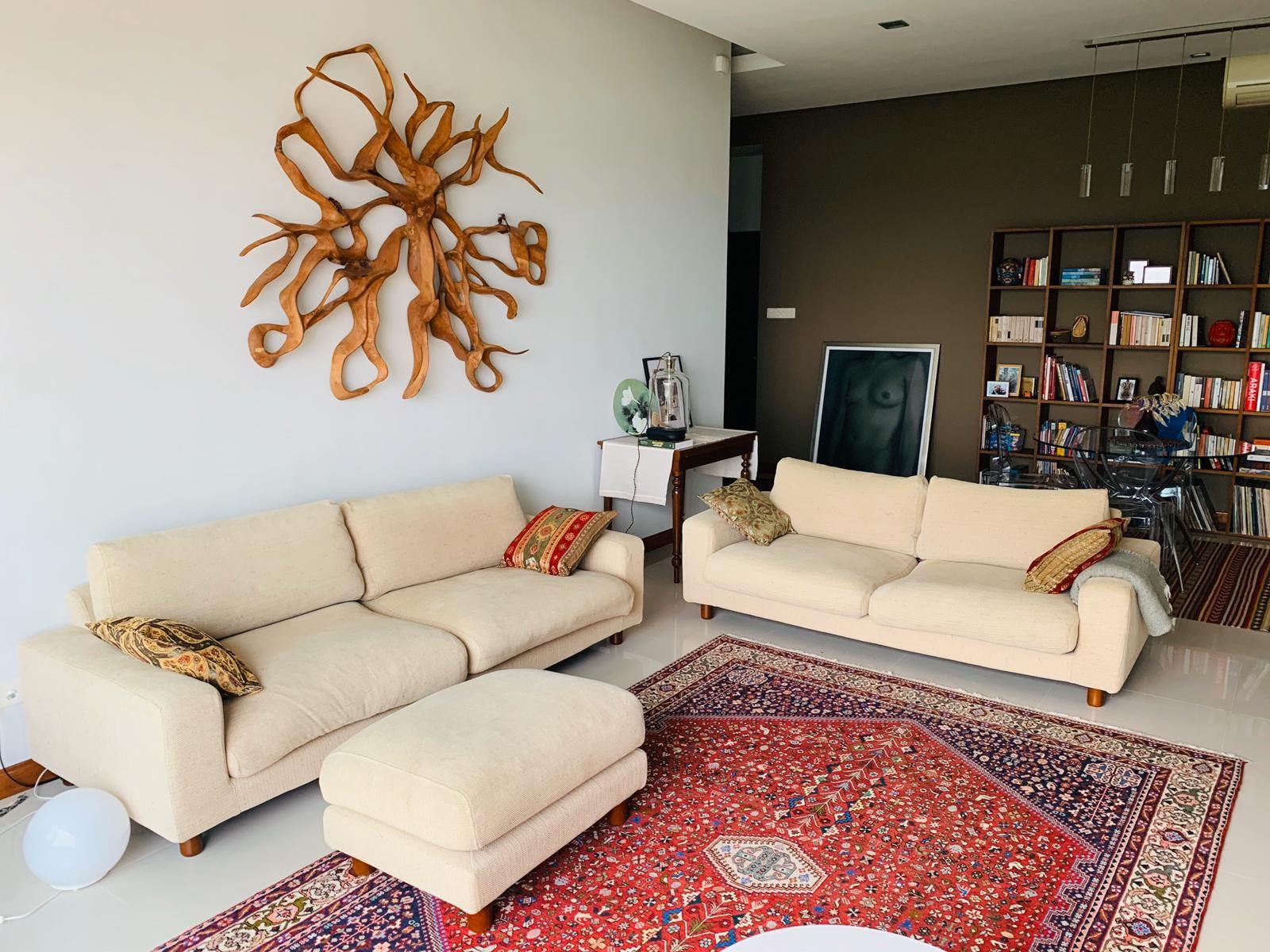 MUJI Feather Sofas Set 2.5 s 3.0 s Ottoman Furniture Home Living Furniture Sofas on Carousell
