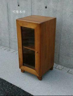 【可陽木作】原木柚木色單門兩層櫃 / 單門置物櫃 / 收納櫃 / 書櫃 / 衣櫃 櫥櫃
