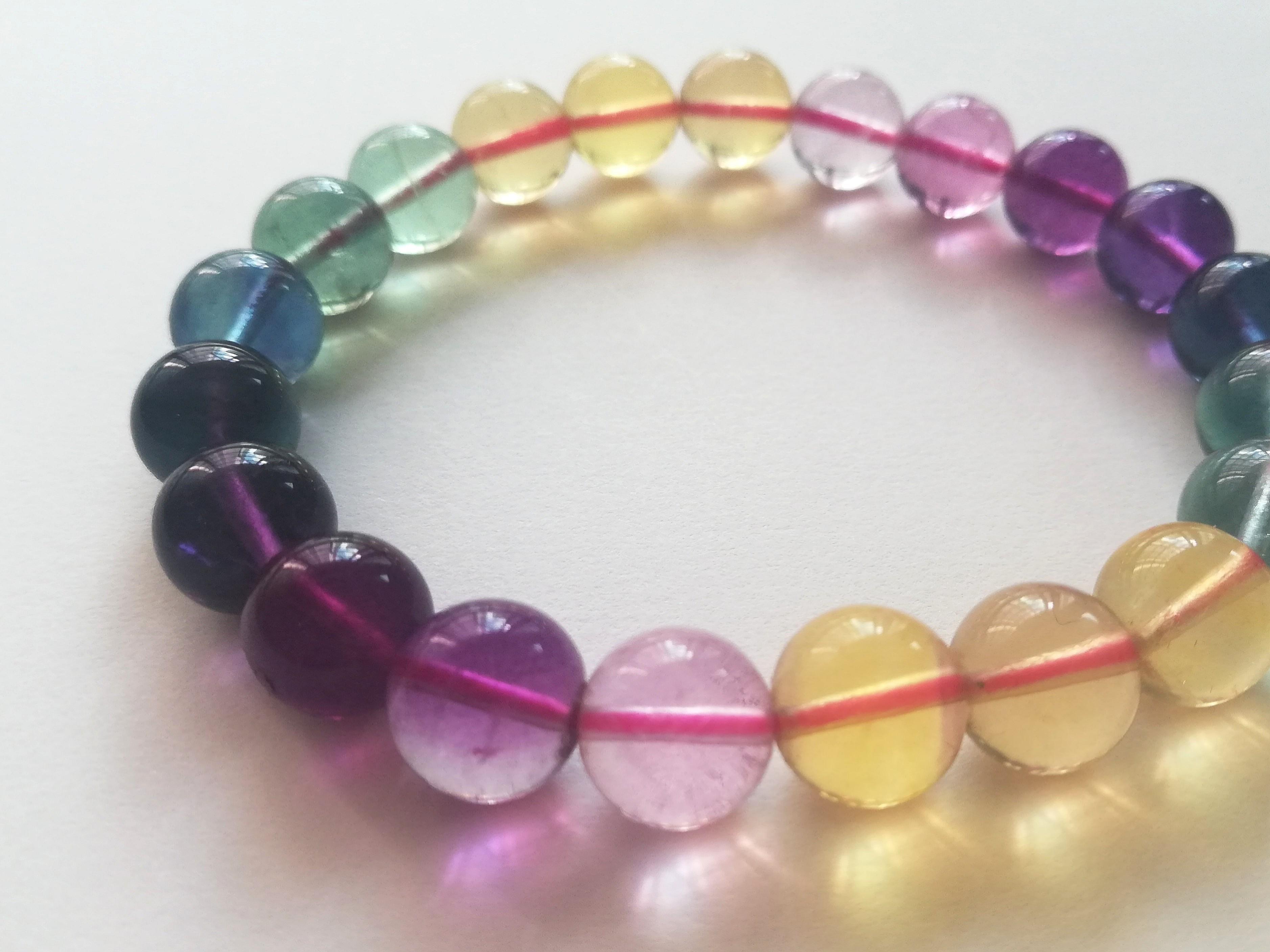 Rainbow fluorite bracelet