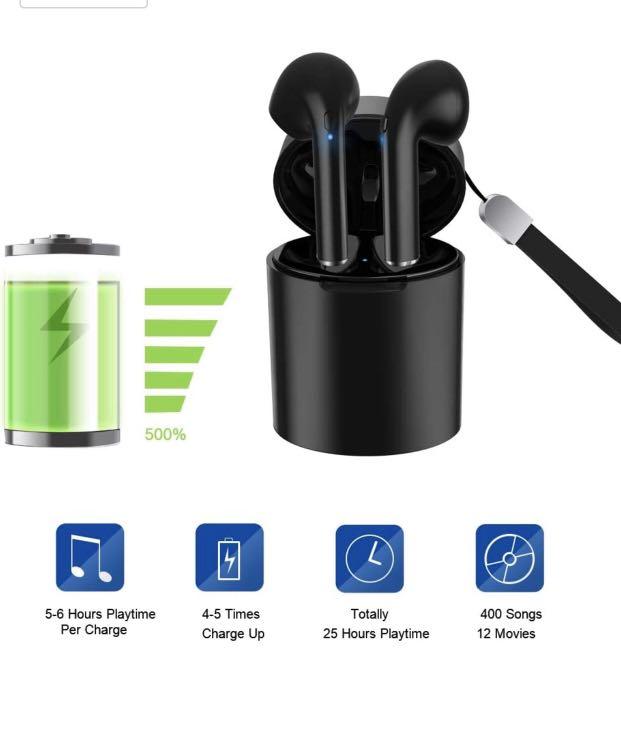 MYINNOV x10 wireless earpod black white Audio Earphones on