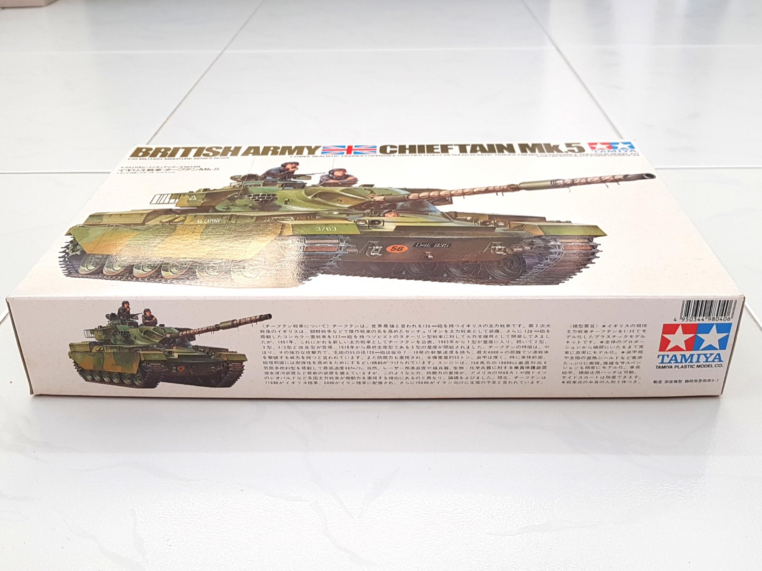 TAMIYA BRITISH ARMY Chieftain Tank Mk 5, 1/35 scale model kit EUR 21,32 - DE