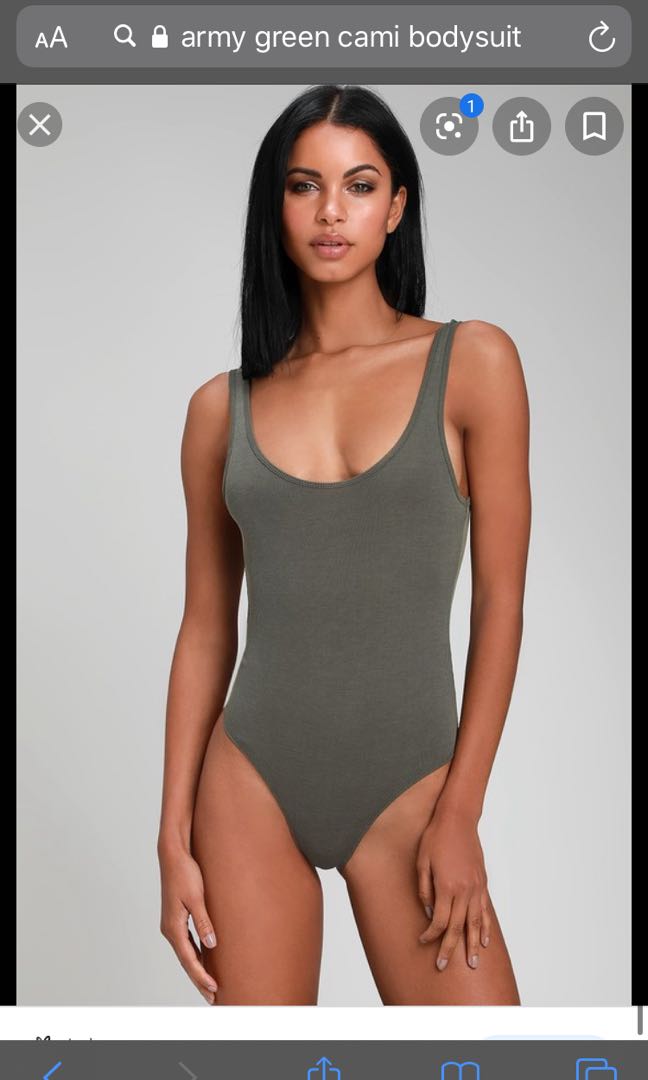 Army green bodysuit Outlet
