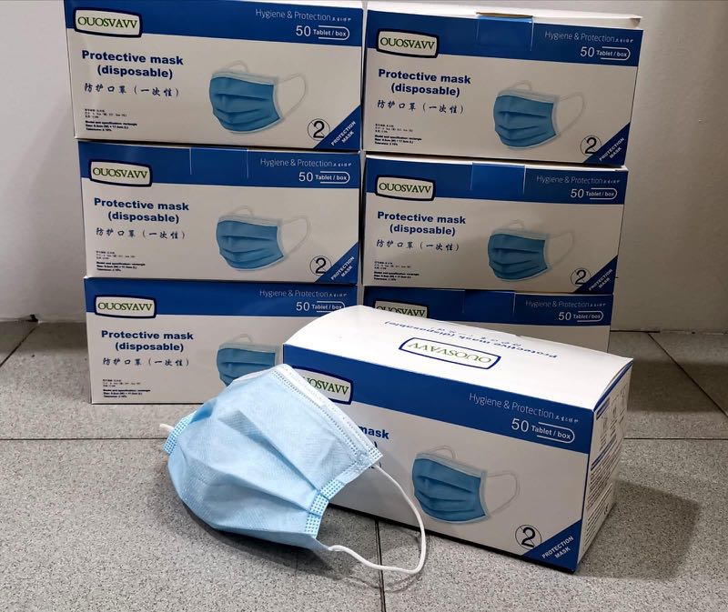 (NOTIFIED WITH HSA) Authentic Brand New Ouosvavv 3 Ply Disposable