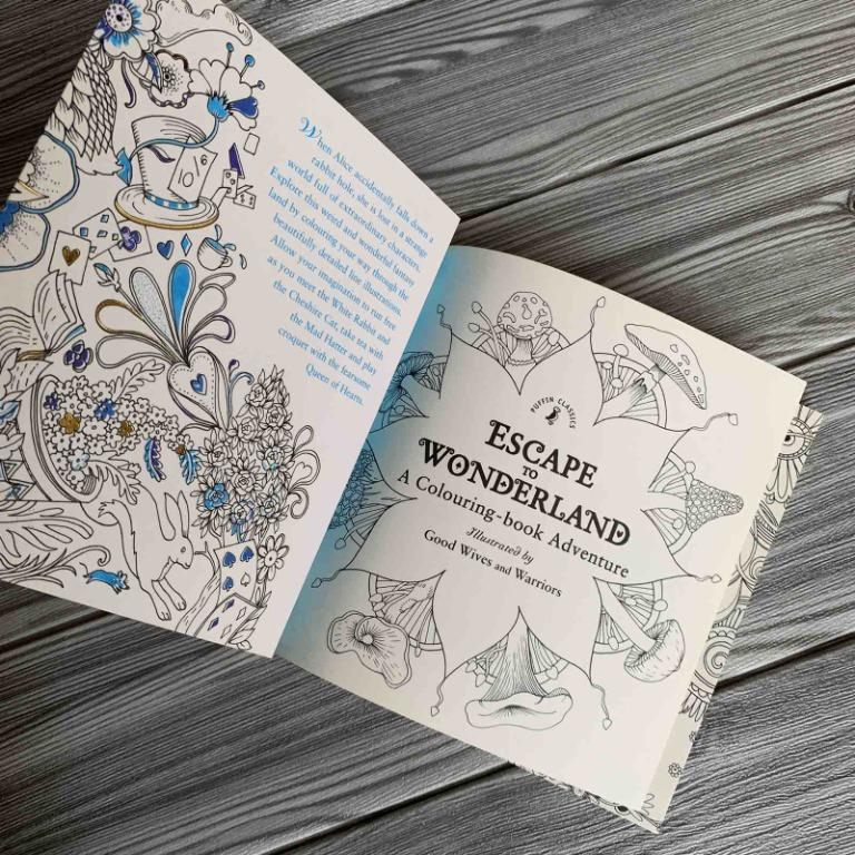 Coloring Book Adventure: Escape to Wonderland Coloring Book, Hobbies