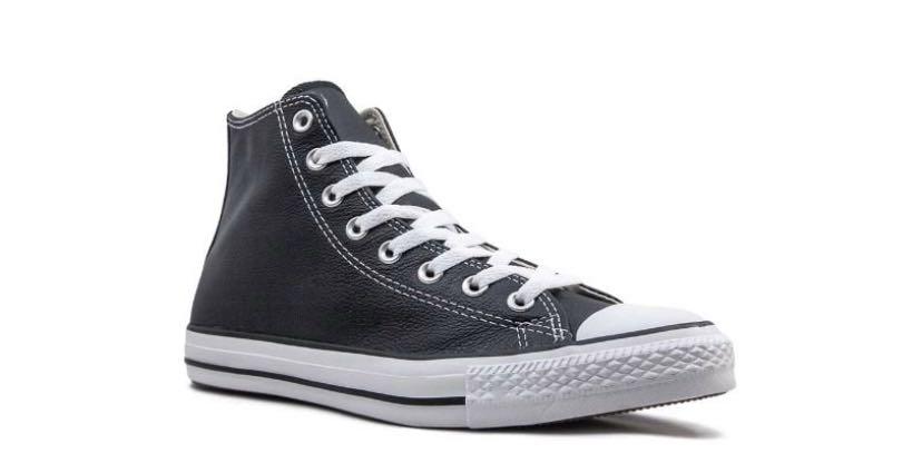 converse high cut leather black