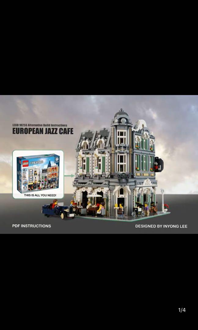 LEGO moc 10255 改建32576 爵士咖啡館Jazz bar pdf instructions 圖紙