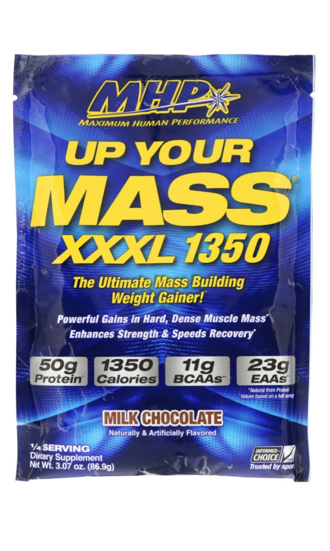 MHP, Up Your Mass, XXXL 1350, Milk Chocolate, 3.07 oz (86.9 g), Health ...