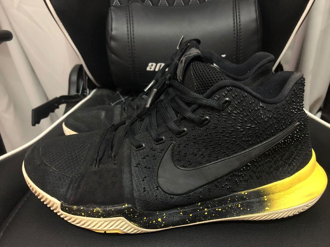 Kyrie 3 black yellow clearance