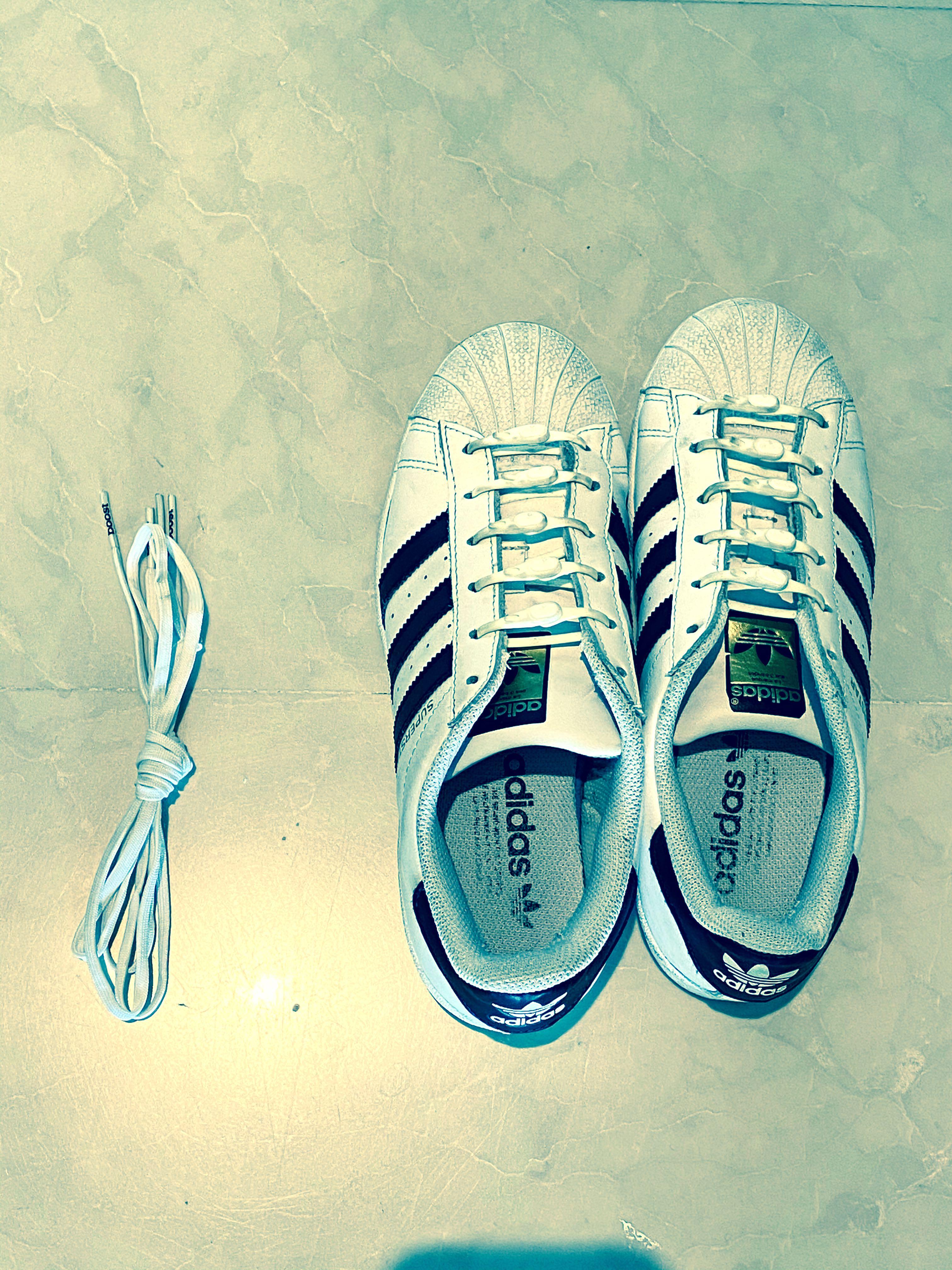 Shoe laces - Adidas white color, Men's 
