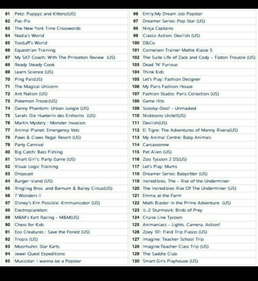 Nintendo ds 100 games in 1 cartridge deals