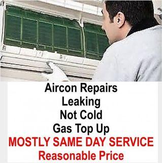 Aircon Repairs,Not Cold,Cleaning,Service,Steam Wash,SAME DAY