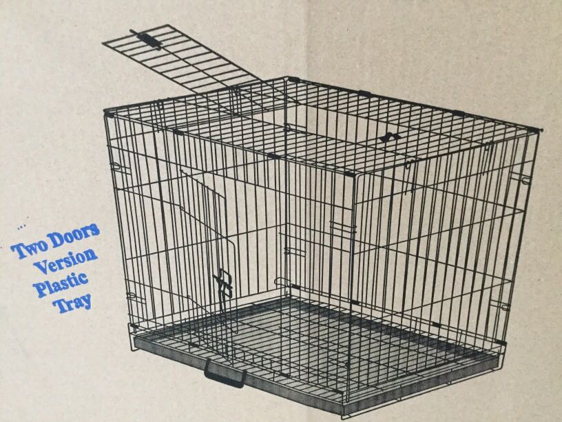 Almost brand new pets dog animal cage 2 doors