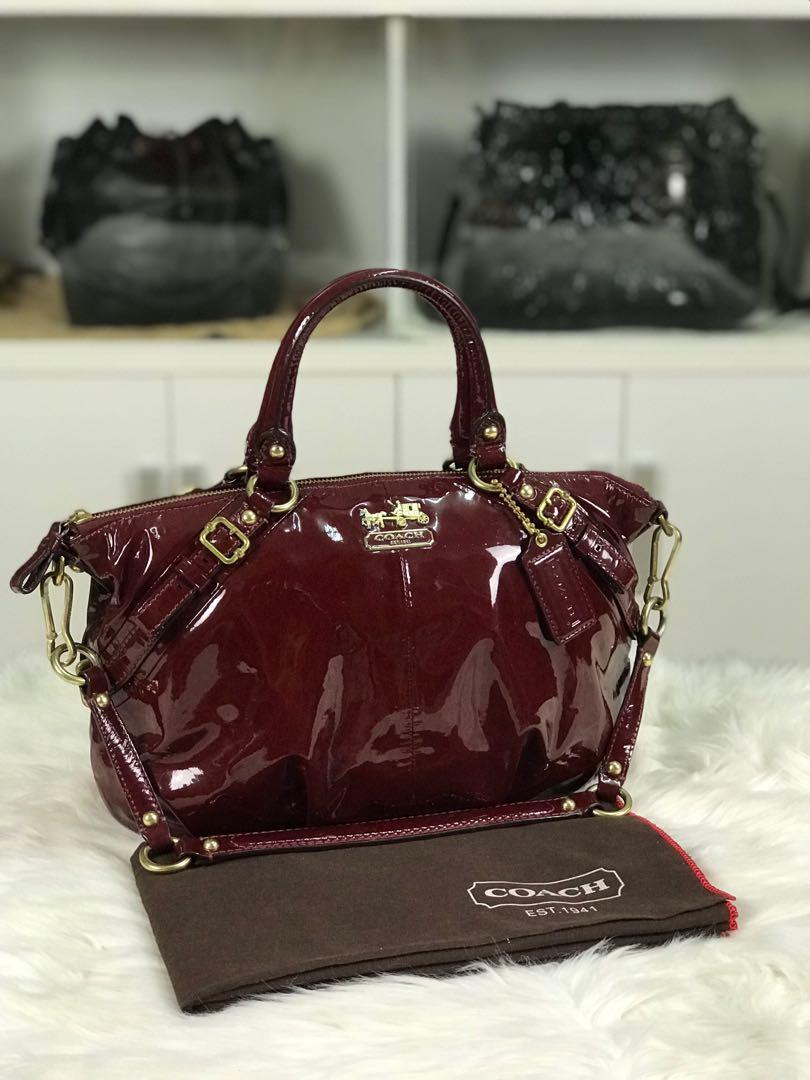 Patent leather coach deals