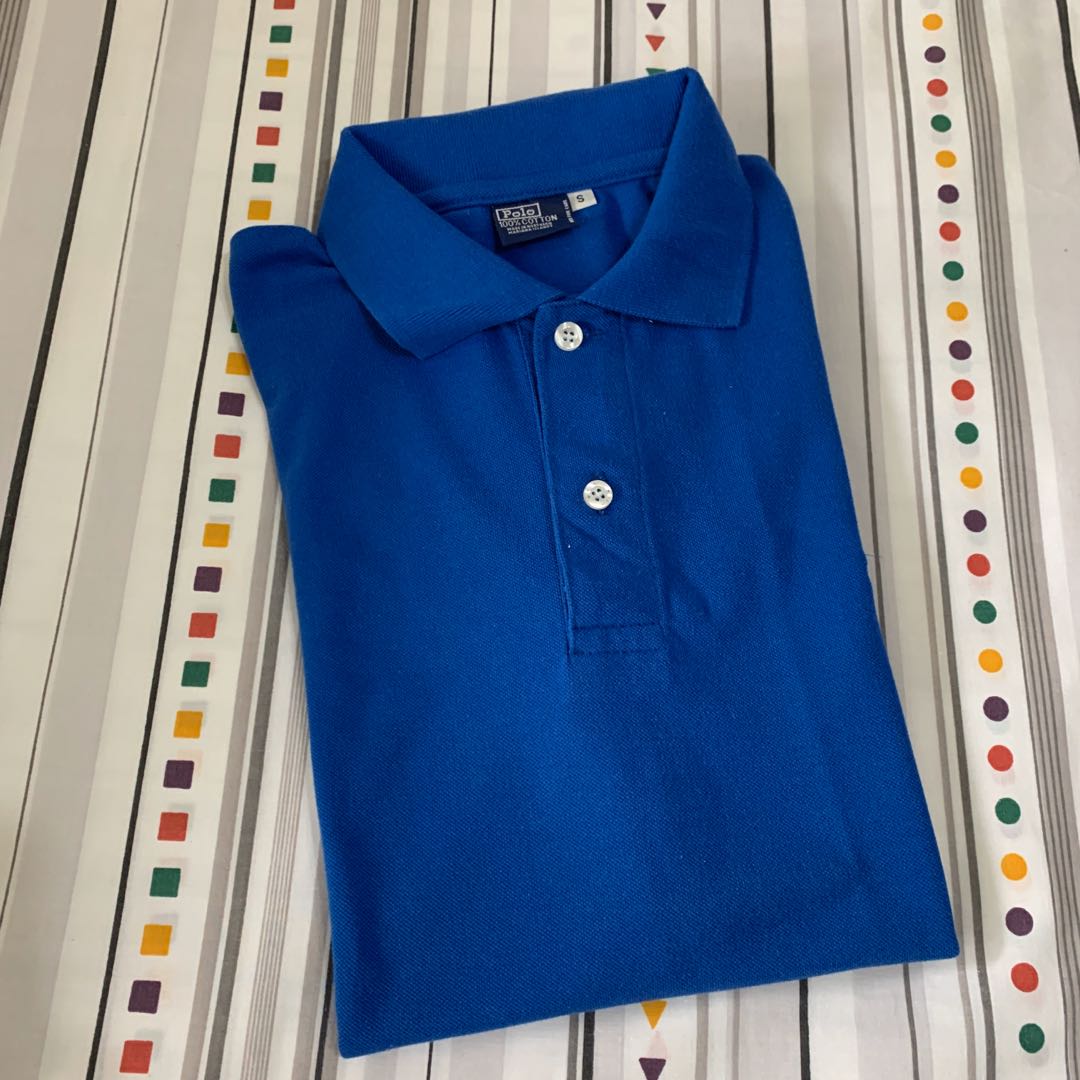 Authentic Ralph Lauren Royal Blue Polo Shirt, Men's Fashion, Tops ...
