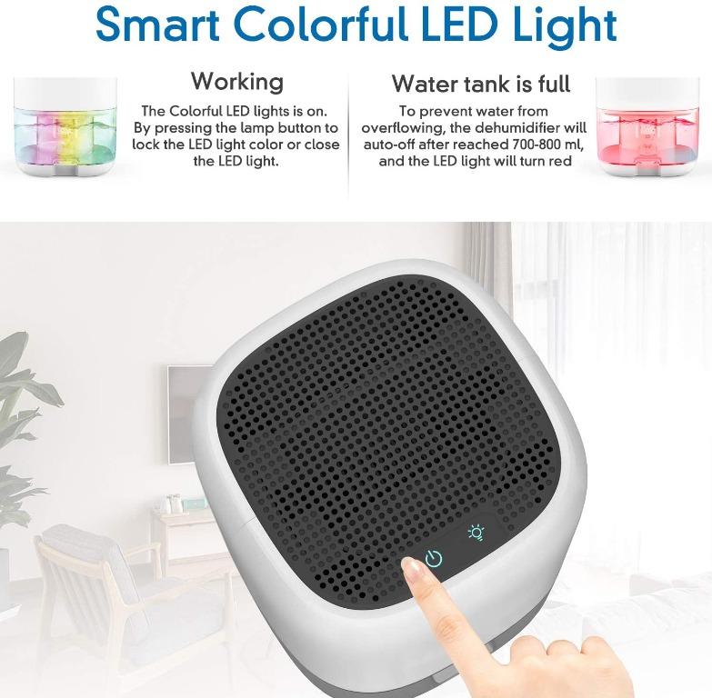 AUZKIN Dehumidifier 1000ml Portable Mini Air Dehumidifiers Auto