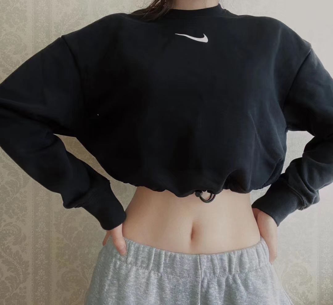 White nike cheap crop top