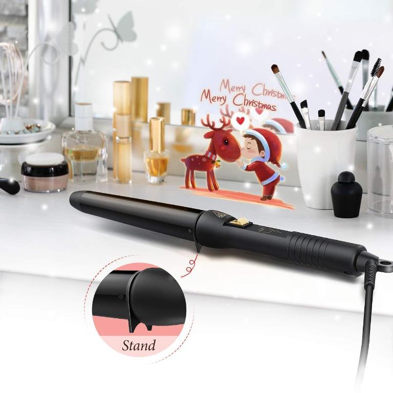 Curling Wand 1 1.25 Inch Hair Curler for Loose Curls with Protective Glove and Hair Clips Tourmaline Ceramic wand Curling Iron with Dual Voltage for Travelling Atmoko by Homitt Everything Else on Caro...