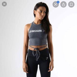 Gymshark Ribbon Crop Top - Grey XS