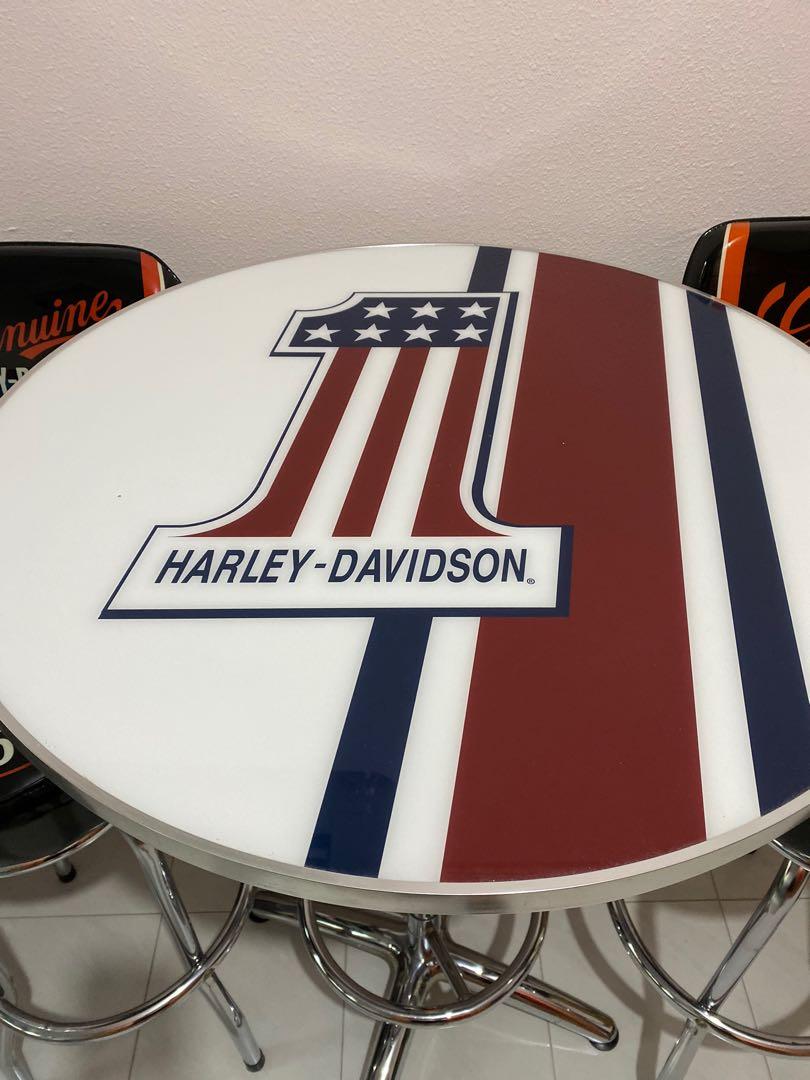 Harley Table and Bar stools, Furniture & Home Living, Furniture, Tables