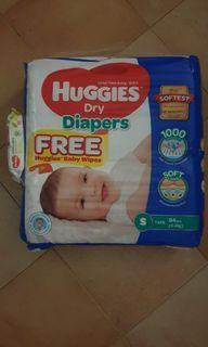 Huggies Dry Diapers Size S Tape 84pcs