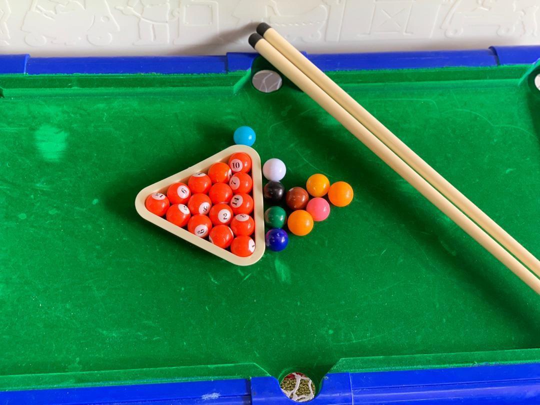 Mini Pool Table (Category: Billiards & Bowling) located in Puchong. Submitted by suzana_84 (Listing ID 1000403023, Image 2). Description: • self-collect at Putra Perdana Puchong • fast payment only • price includes postage.
