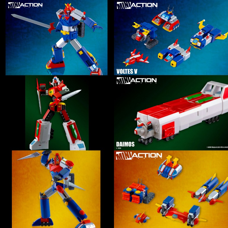 PREORDER for ACTION TOYS MINI ACTION VOLTES V, DAIMOS, COMBATTLER