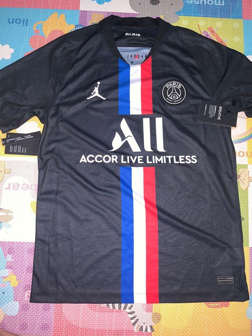 Psg Authentic Jordan Football Jersey Sports Sports Games Equipment On Carousell