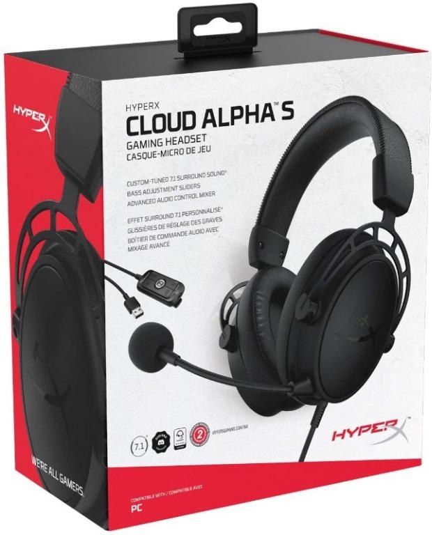 Ready Stocks Kingston Hyperx Cloud Alpha S Gaming Headset Black Electronics Computer Parts Accessories On Carousell