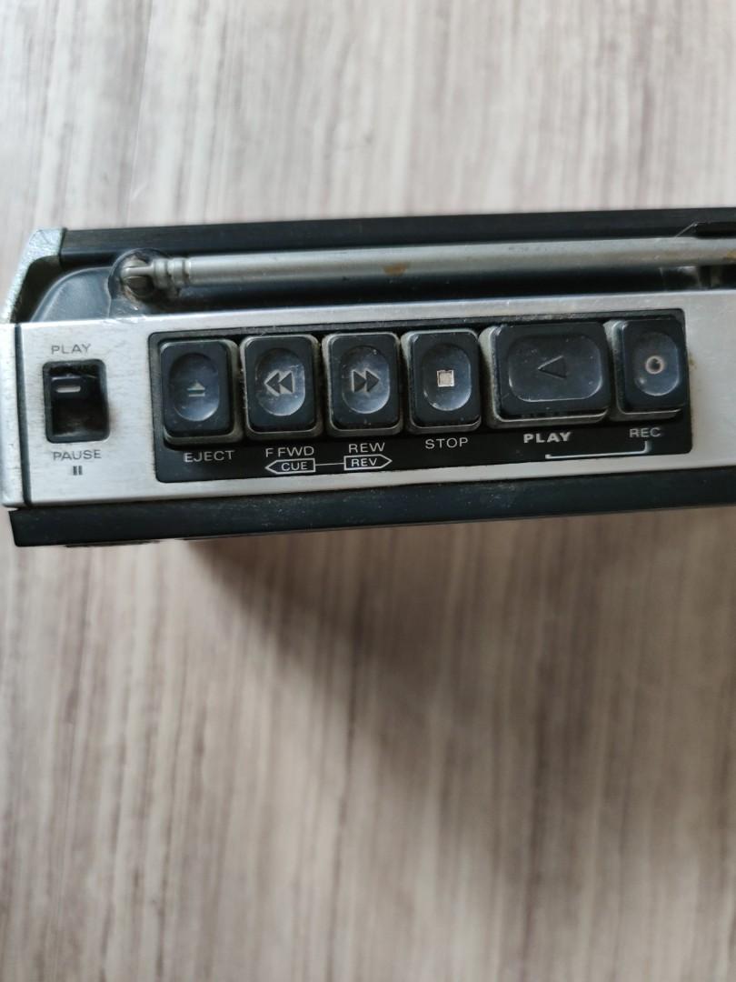 八十年代，SANYO Radio cassette Recorder, 音響器材, 錄音機 Carousell