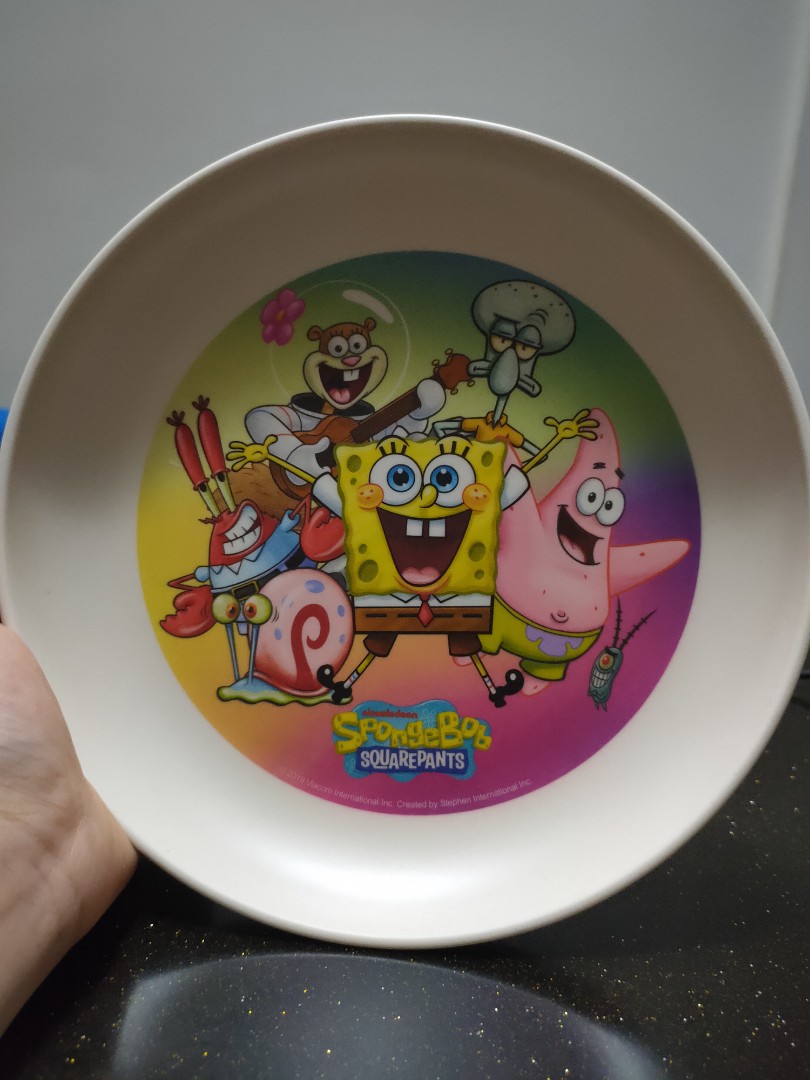 Spongebob Plate, Furniture & Home Living, Kitchenware & Tableware
