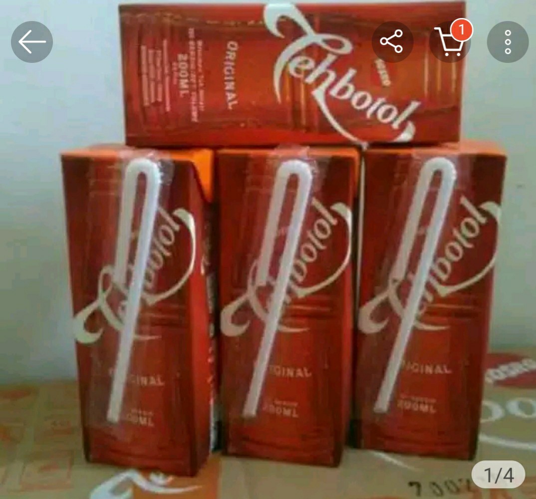 teh botol kotak ukuran 200 ml