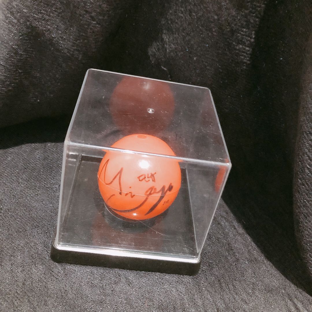 transparent display box w free autographed ball by SVT kim mingyu ...