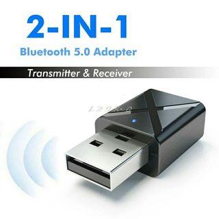2in1 USB Wireless Bluetooth Transmitter Receiver Stereo Audio Music Adapter With 3.5mm Audio Cable For Home TV MP3 PC Car Speaker