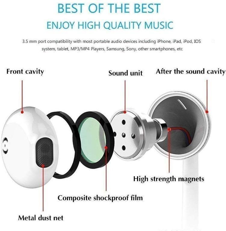 Aoton Earphones Wired Earbuds With Mic Remote Control Hd
