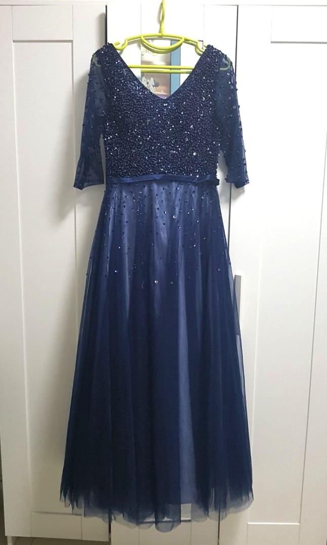 Designer Dark Blue color Gown main image 0