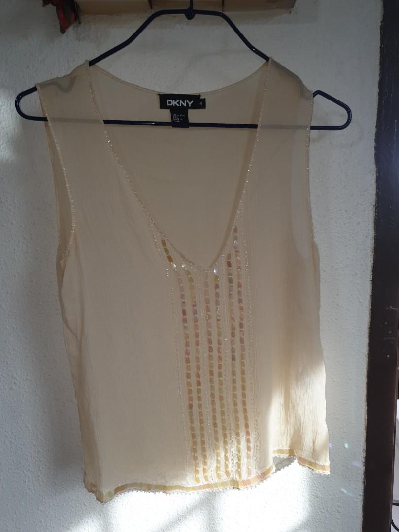 dkny silk top