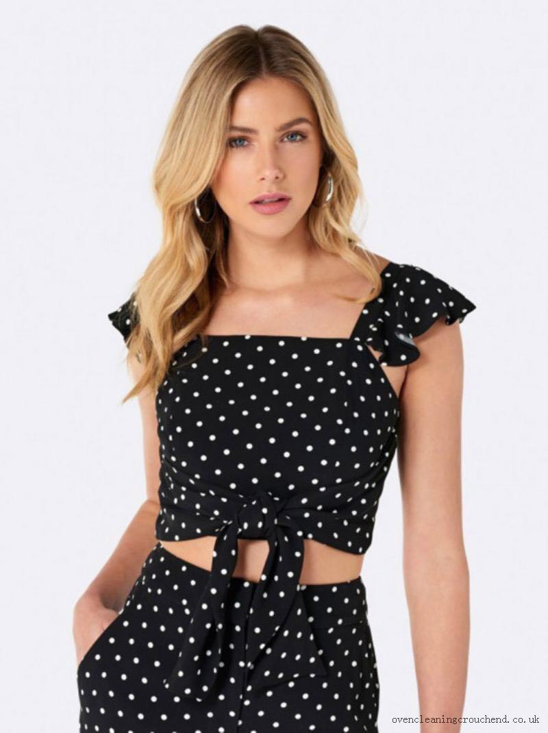 crop top polka dot